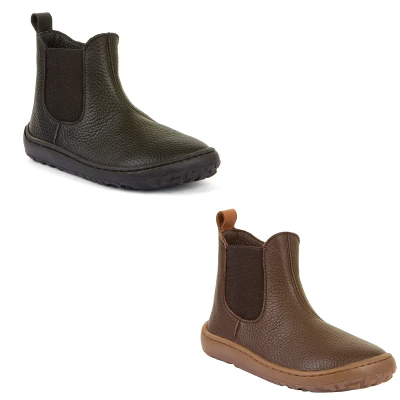 Botines Respetuosos de Piel de Froddo Negro chelsea NEGRO Y MARRON