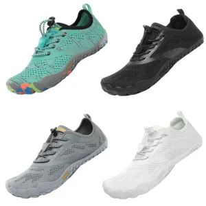 Zapatillas Barefoot Saguaro Smart I en blanco, negro gris y verde