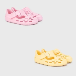 Sandalias Cangrejeras Tijuca Vainilla - Calzado Infantil Barefoot vainilla y rosa