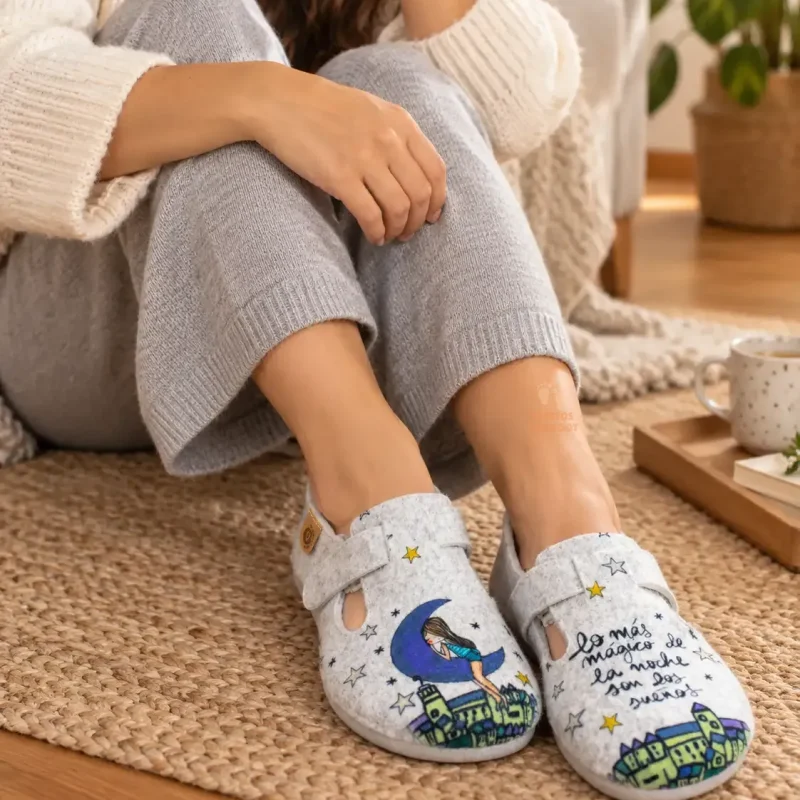 Zapatillas de casa barefoot Vivant gris suenos Zapatillas de casa barefoot Vivant gris suenos